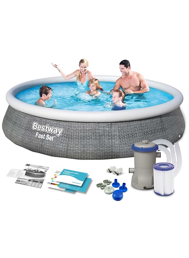 بست واي مجموعة حمام السباحة السريع 396 × 84 سم - Image 1