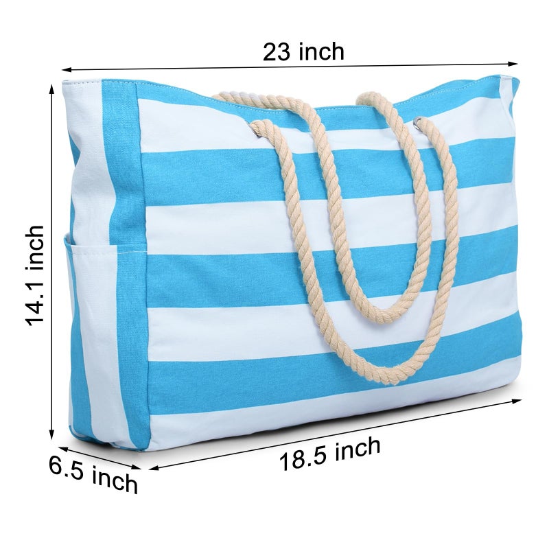 Becokan Beach Bags for Women Large Waterproof Beach Tote Bag Zipper Beach Bags Waterproof Sandproof Swim Pool Bag Large Tote - Image 4