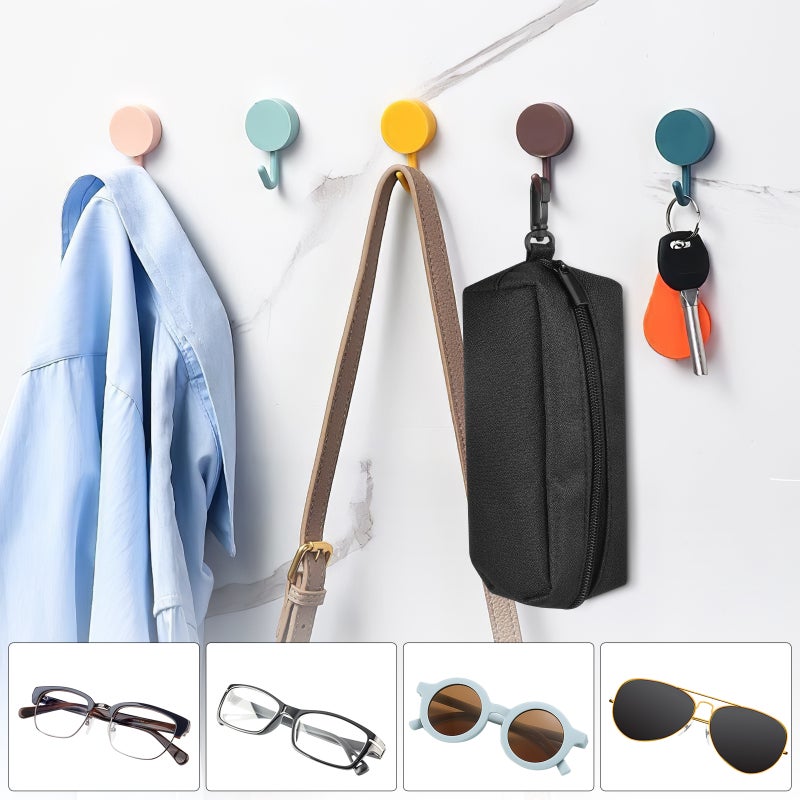Double Eyeglass Case Soft Travel Sunglasses Organizer Dual Use Glasses Pouch With Zipper Ideal For Reading And Sunglasses - Image 5