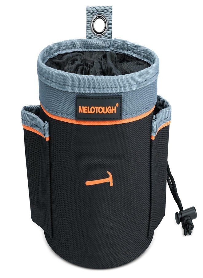 MELOTOUGH Mini Tool Pouch | Single Clip-On Screw & Nail Pouch | 6” with Side Pockets | 600D Nylon for Electrician, Carpenter - Image 1