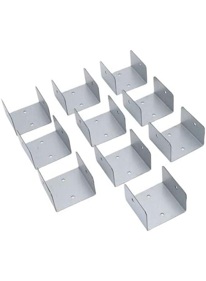 Asixxsix 10 قطعة 32 مم مشابك سياج فولاذية مجلفنة على شكل حرف U، مشابك تركيب مضادة للسرقة ومضادة للاهتزاز - Image 2