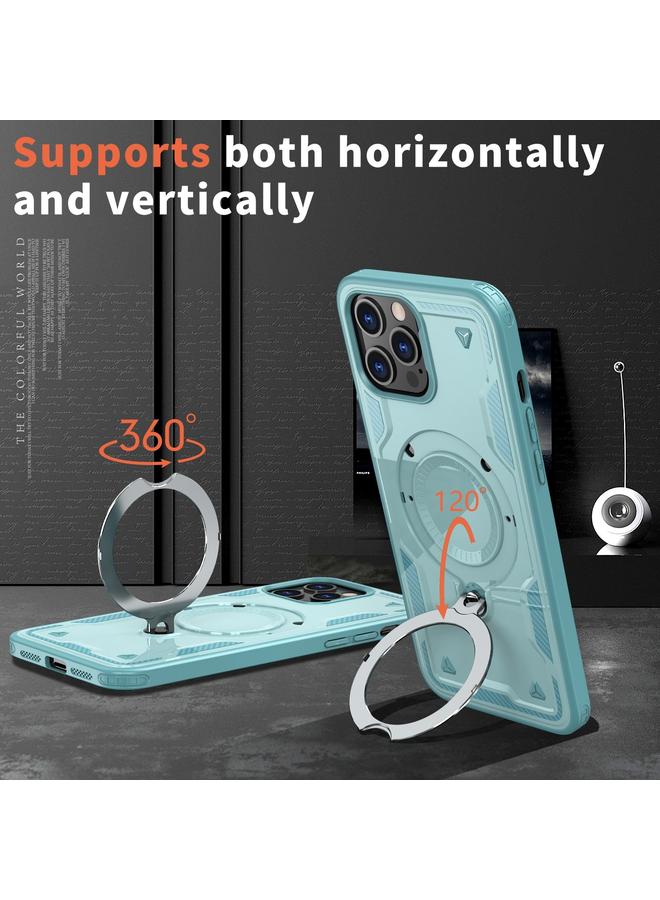 زبون جراب لهاتف iPhone 12 Pro PC Hybrid TPU Armor MagSafe Ring Holder جراب هاتف - Image 2