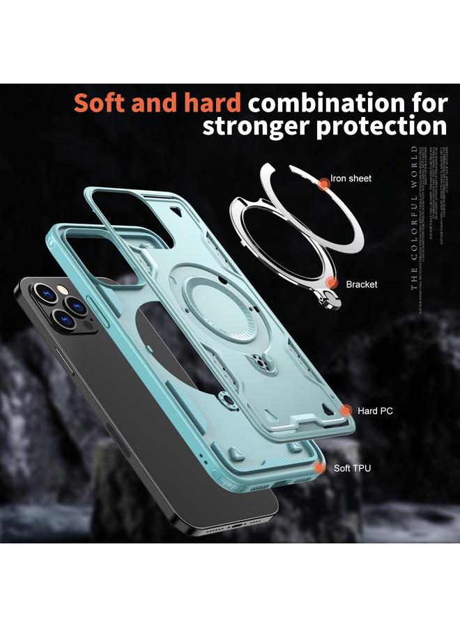 زبون جراب لهاتف iPhone 12 Pro PC Hybrid TPU Armor MagSafe Ring Holder جراب هاتف - Image 5