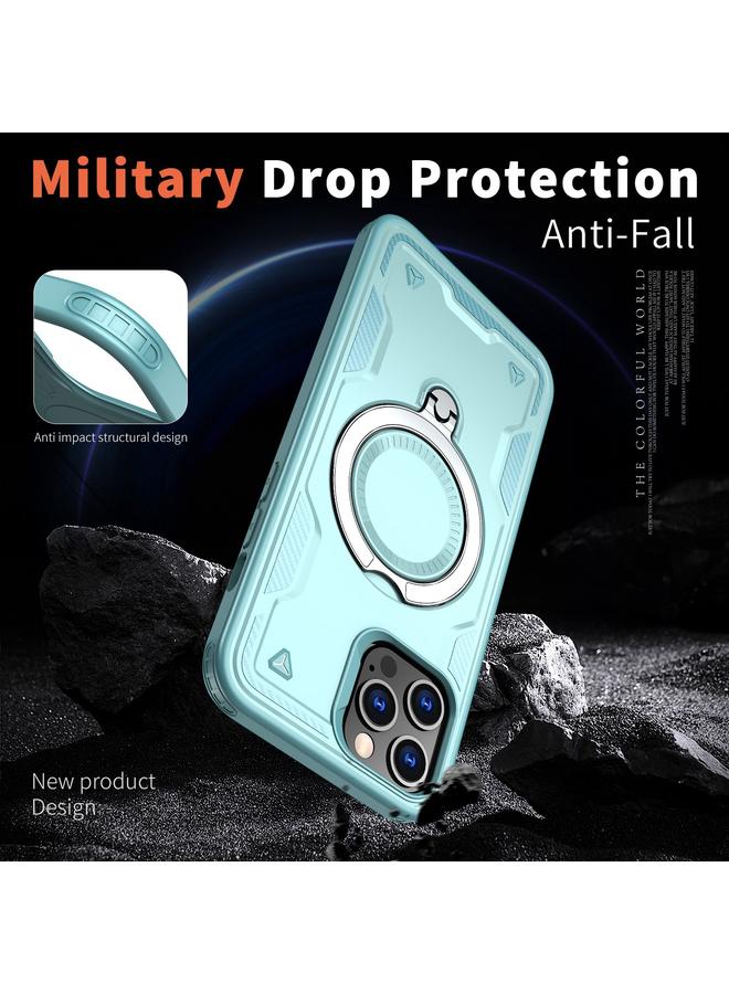 زبون جراب لهاتف iPhone 12 Pro PC Hybrid TPU Armor MagSafe Ring Holder جراب هاتف - Image 4