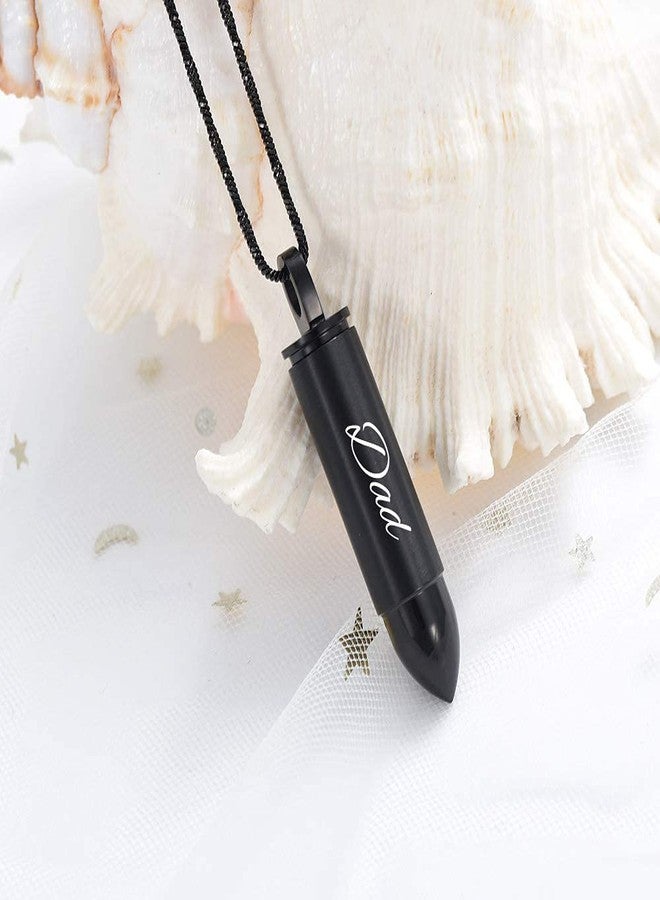 Yinplsmemory Cremation Jewelry for Ashes Locket Deer Bullet Pendant Urn Necklace for Ashes Keepsake Memorial Jewelry for Ashes for Dad Papa - Image 3