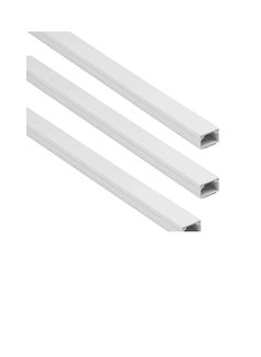 Generic 90cm Square Cable Box Self Adhesive PVC Trunking White Red Sticker Wall Cord Cover Cable Concealer On-Wall Wire Cover Paintable Cable Management Raceway to Hide Wires - Pack of 3 (16x16MM)  - Image 3