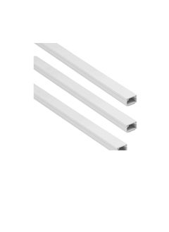 Generic 90cm Square Cable Box Self Adhesive PVC Trunking White Red Sticker Wall Cord Cover Cable Concealer On-Wall Wire Cover Paintable Cable Management Raceway to Hide Wires - Pack of 3 (16x16MM)  - Image 2