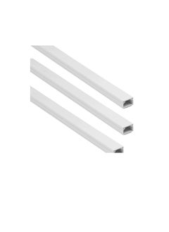 Generic 90cm Square Cable Box Self Adhesive PVC Trunking White Red Sticker Wall Cord Cover Cable Concealer On-Wall Wire Cover Paintable Cable Management Raceway to Hide Wires - Pack of 3 (16x16MM)  - Image 1