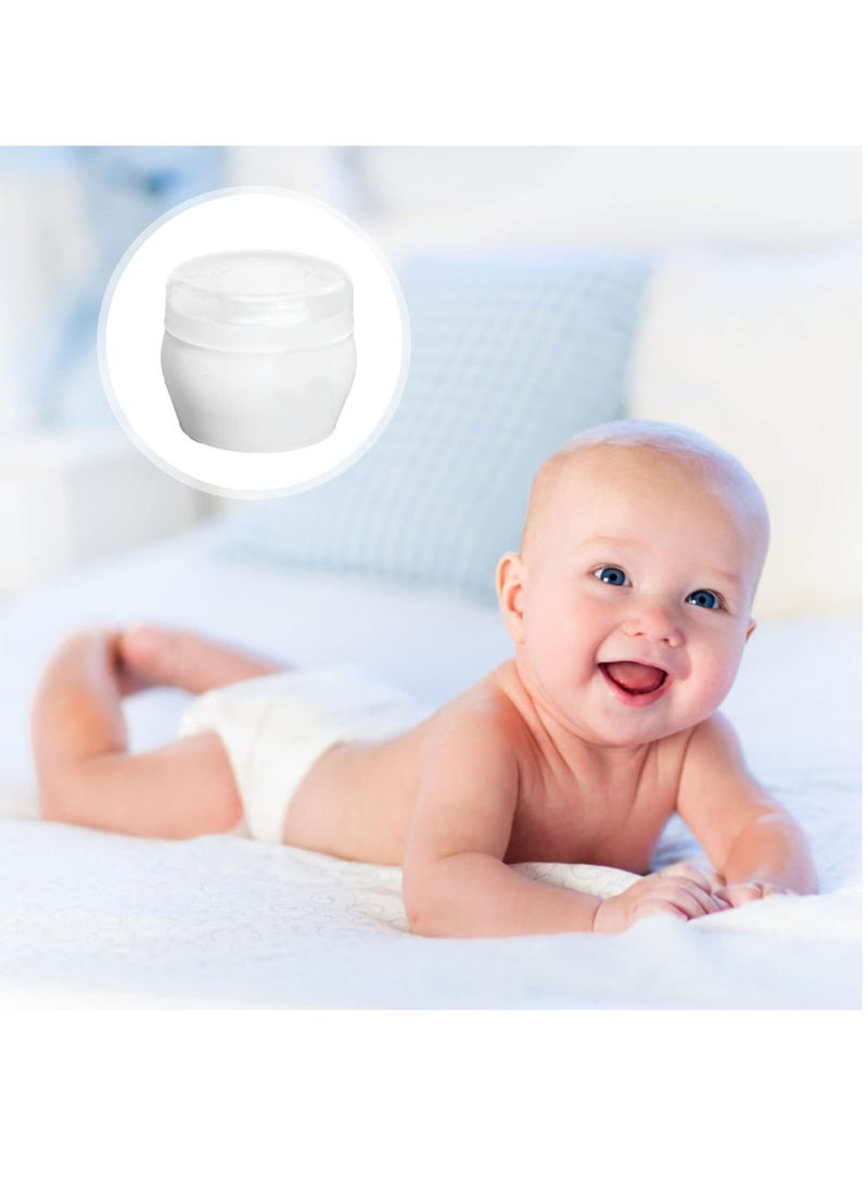 Oasisgalore 2 Sets Soft Powder Puff with Case – Face and Body Powder Container for Newborns (White).  - Image 2