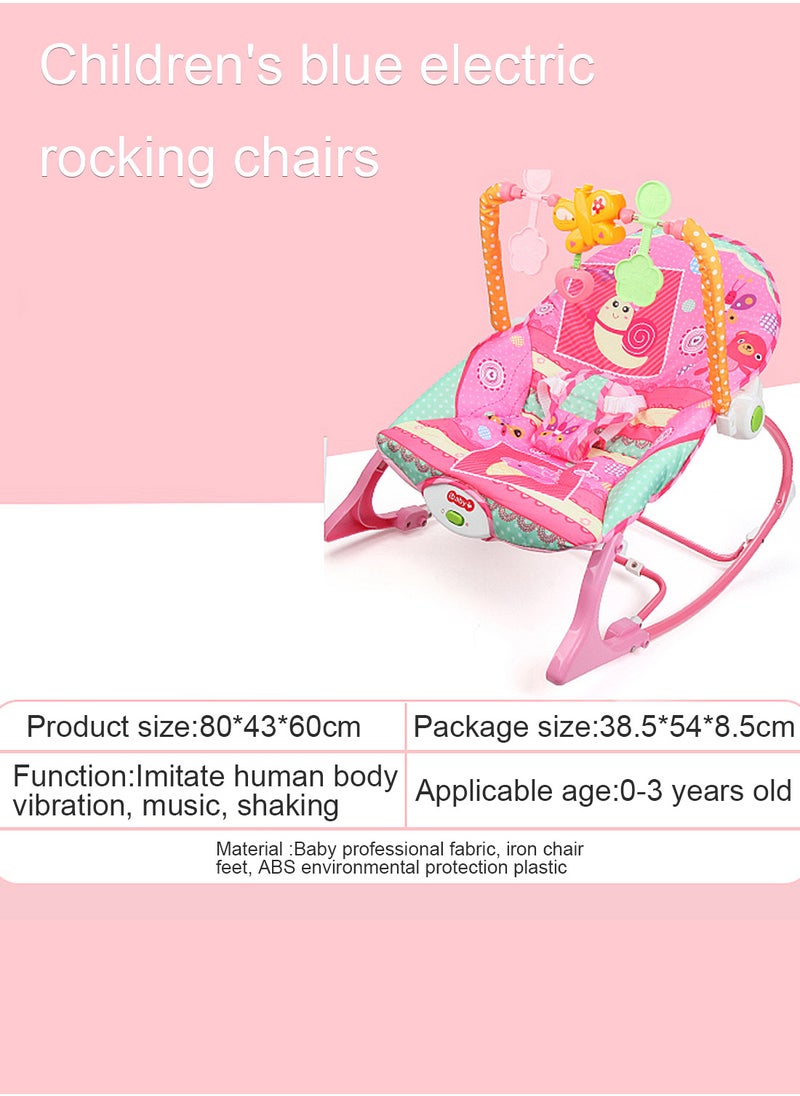MaBaby - Multifunctional Baby Rockers, Cartoon Newborn Rocking Chair With Music And Toy, Can Sit And Lie, Baby Bouncer - Image 1