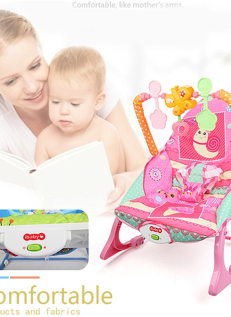 MaBaby - Multifunctional Baby Rockers, Cartoon Newborn Rocking Chair With Music And Toy, Can Sit And Lie, Baby Bouncer - Image 1