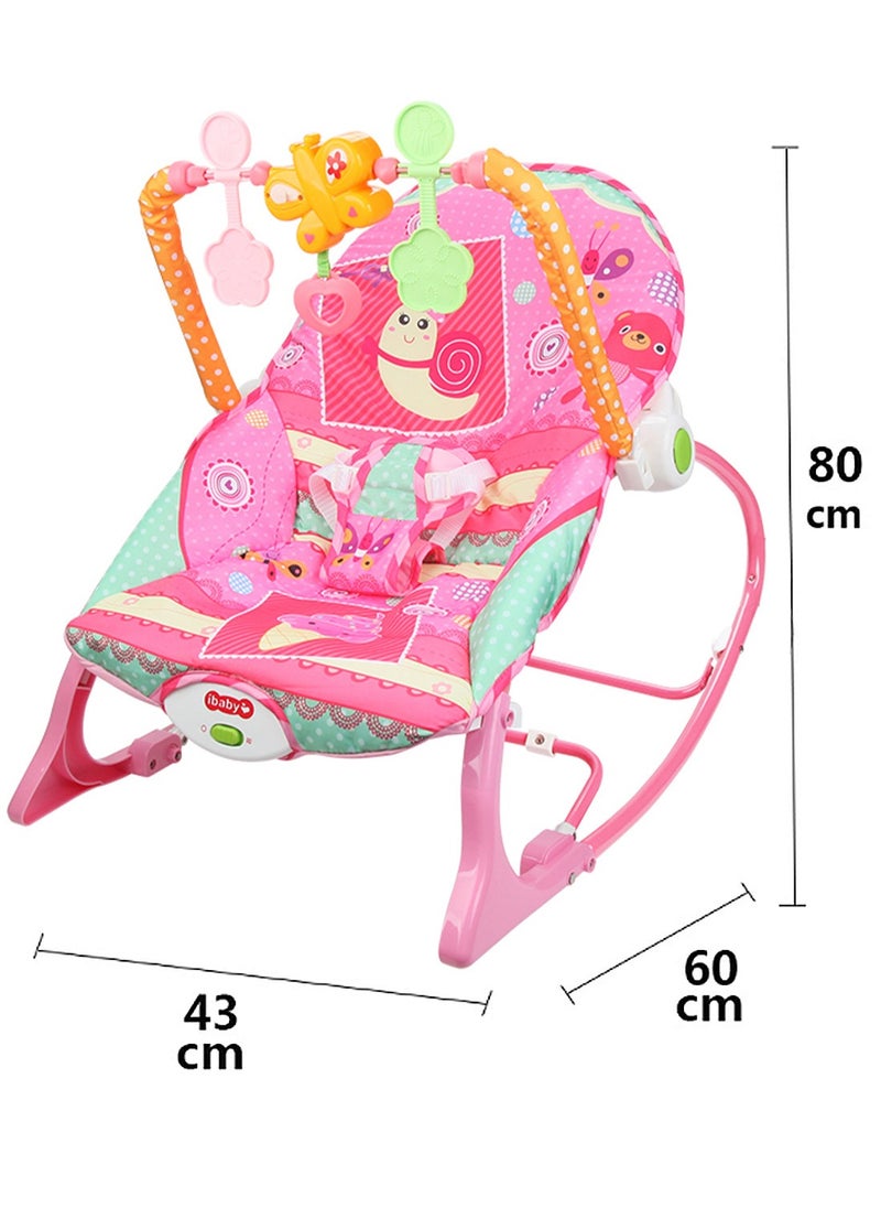 MaBaby - Multifunctional Baby Rockers, Cartoon Newborn Rocking Chair With Music And Toy, Can Sit And Lie, Baby Bouncer - Image 1