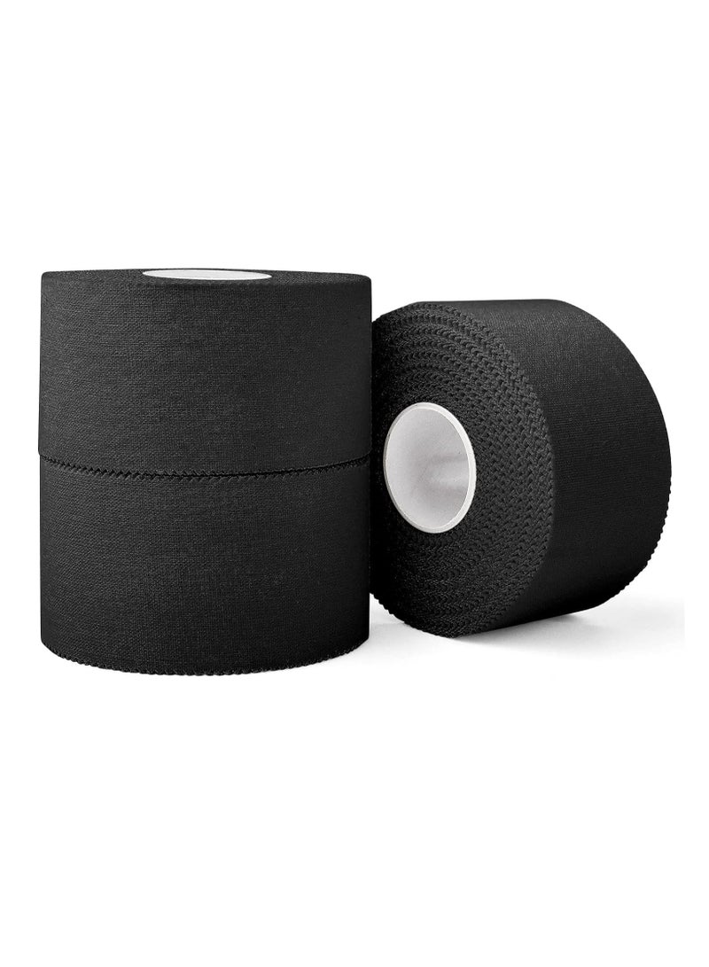 Excefore Black Athletic Sports Tape, Very Strong Easy Tear No Sticky Residue Tape for Athlete & Sport Trainers & First Aid Injury Wrap,Suitable for Bats,Tennis,Gymnastics & Boxing（1.5in X 35ft, 3 Pack） - Image 1