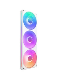 NZXT F360 RGB Core 360mm Single-Frame RGB Fan Unit, Versatile Connectivity, Optimal Performance, Fluid Dynamic Bearings, Radiant RGB Lighting, PWM Control, Silent Operation, White | RF-U36HF-W1  - Image 1
