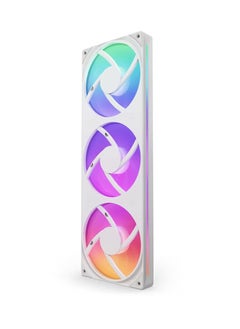 NZXT F360 RGB Core 360mm Single-Frame RGB Fan Unit, Versatile Connectivity, Optimal Performance, Fluid Dynamic Bearings, Radiant RGB Lighting, PWM Control, Silent Operation, White | RF-U36HF-W1  - Image 2