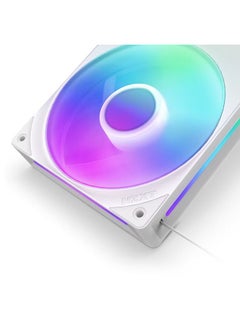 NZXT F360 RGB Core 360mm Single-Frame RGB Fan Unit, Versatile Connectivity, Optimal Performance, Fluid Dynamic Bearings, Radiant RGB Lighting, PWM Control, Silent Operation, White | RF-U36HF-W1  - Image 4