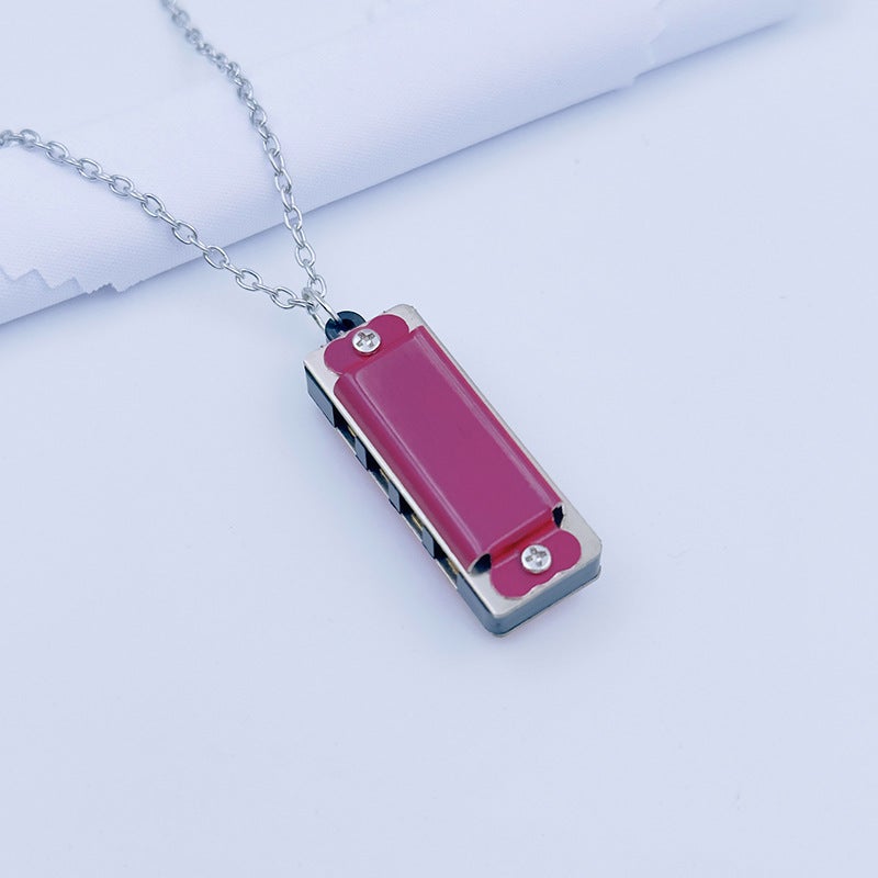4-Hole 8-Tone Mini Necklace Harmonica for Kids - Beginner Musical Toy, Perfect Gift for Preschoolers