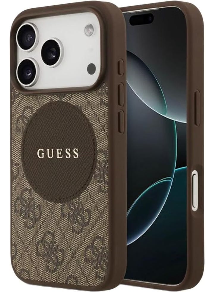 GUESS Guess - 4G Circle Classic Logo MagSafe (GUHMP17XP4PGRSGW) - iPhone 17 Pro Max - Brown - Image 1