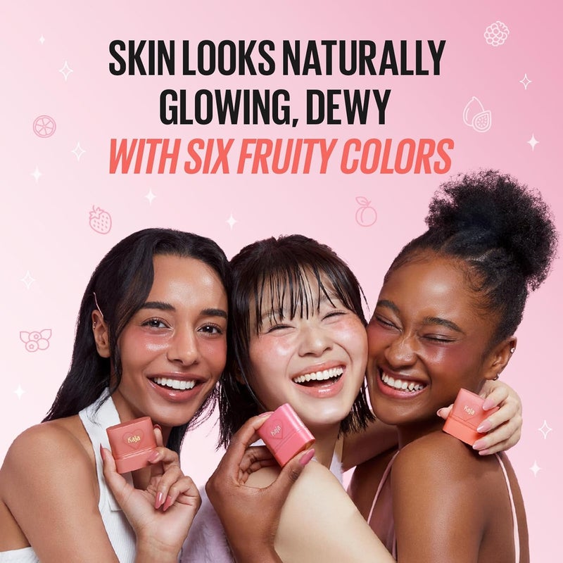 KAJA Dewy Bar Cheeks & Lip – Cranberry Cooler- Creamy Blusher Stick with Vitamin & Hyaluronic Acid, Moisturizing & Easy Blend - Image 5