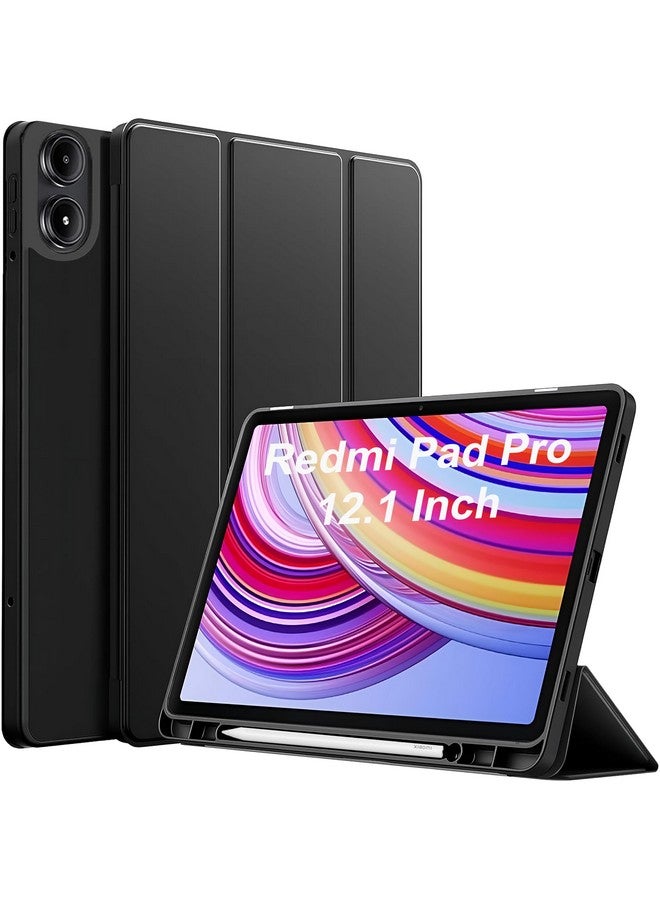 ProElite Cover for Redmi Pad Pro 12.1 inch Cover, Soft Flexible Flip Case Cover for Redmi Pad Pro 12.1 inch, Support Auto Sleep Wake, [Recoil Series] - Black - Image 1
