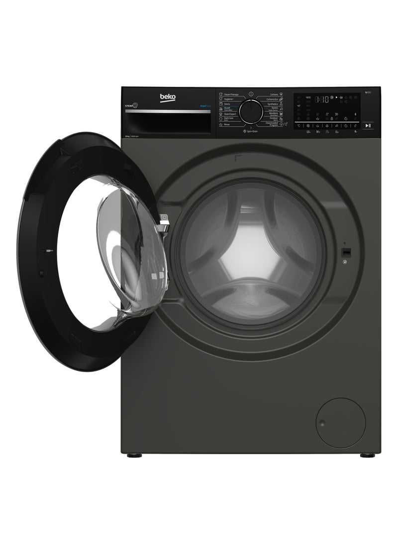 Beko Washing Machine - 10 Kg - 1600 RPM - ProSmart Inverter Motor - Digital Screen - 15 Programs - Steam Cure - Bluetooth B3WFU501040MCI Manhattan Grey - Image 3