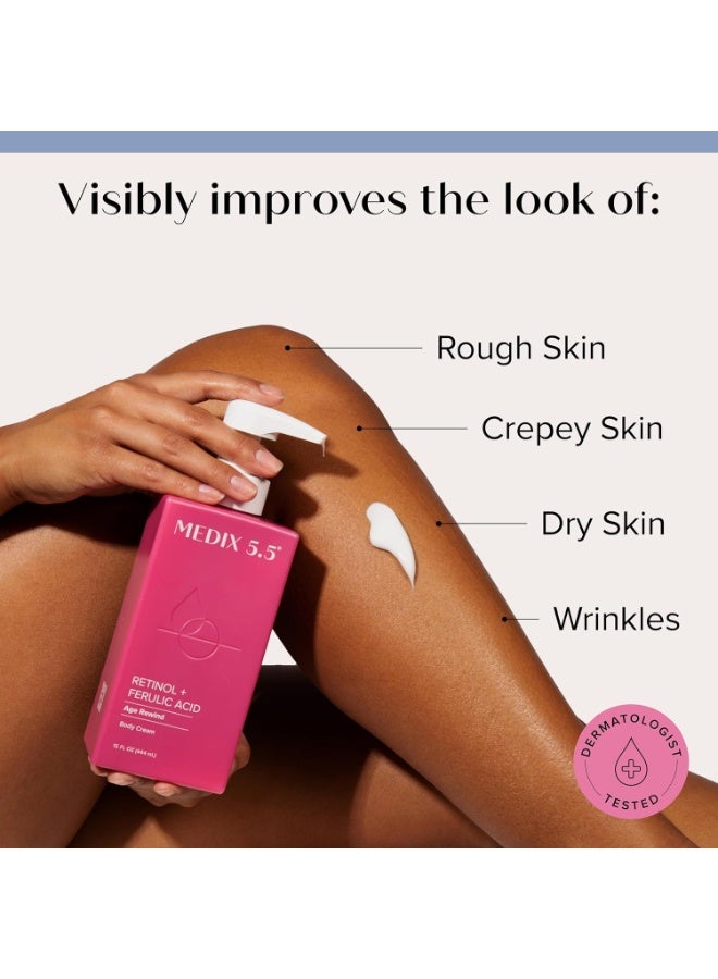 Medix 5.5 Retinol Cream With Ferulic Acid Anti Sagging Treatment Targets Crepey Wrinkles And Sun Damaged Skin Anti Aging Cream Infused With Black Tea Aloe Vera And Chamomile 15 Ounce Multi - Image 2