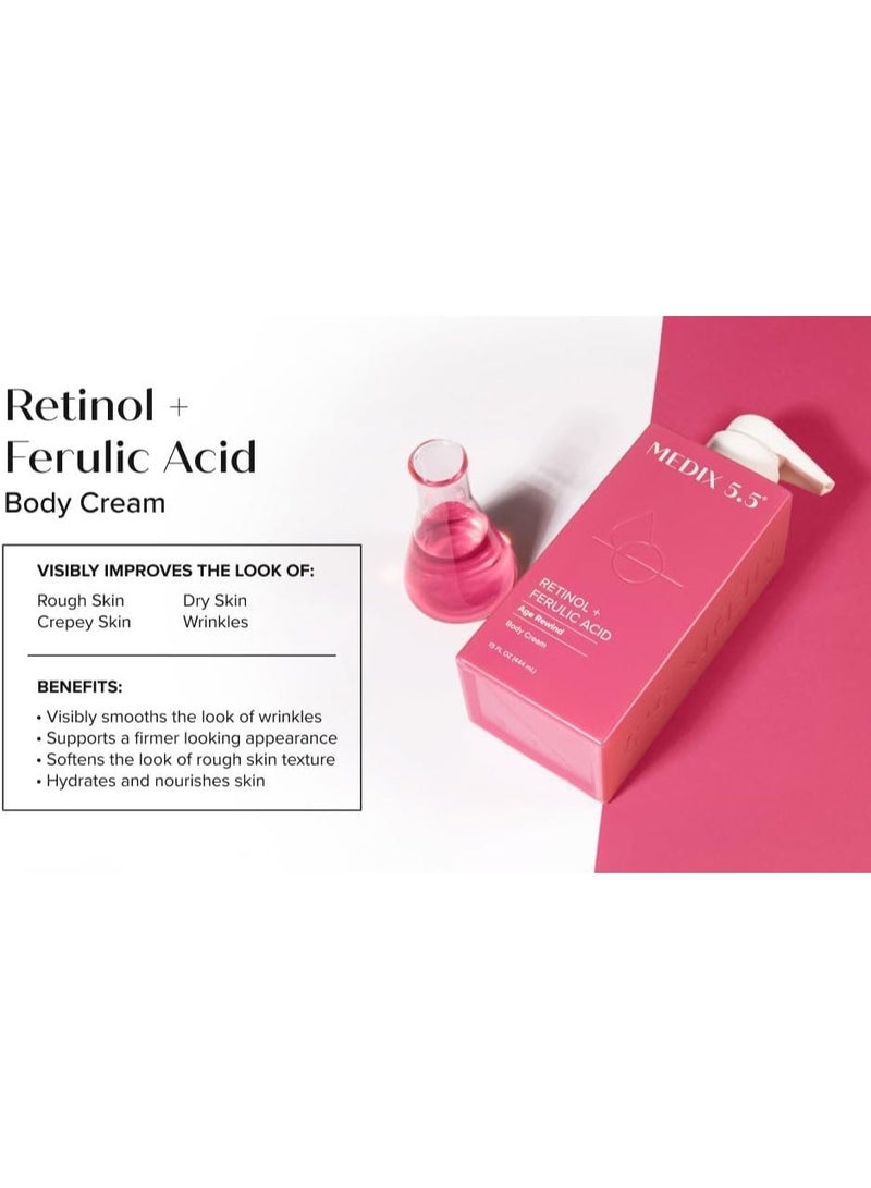 Medix 5.5 Retinol Cream With Ferulic Acid Anti Sagging Treatment Targets Crepey Wrinkles And Sun Damaged Skin Anti Aging Cream Infused With Black Tea Aloe Vera And Chamomile 15 Ounce Multi - Image 5