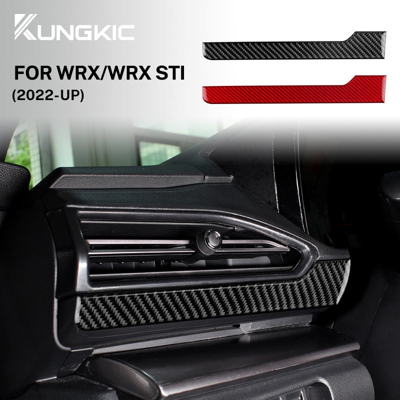 Real Soft Carbon Fiber Sticker for Subaru WRX/WRX STI 2022-2024 Driver Side Air Outlet Interior Trim (RHD/LHD) - Image 1