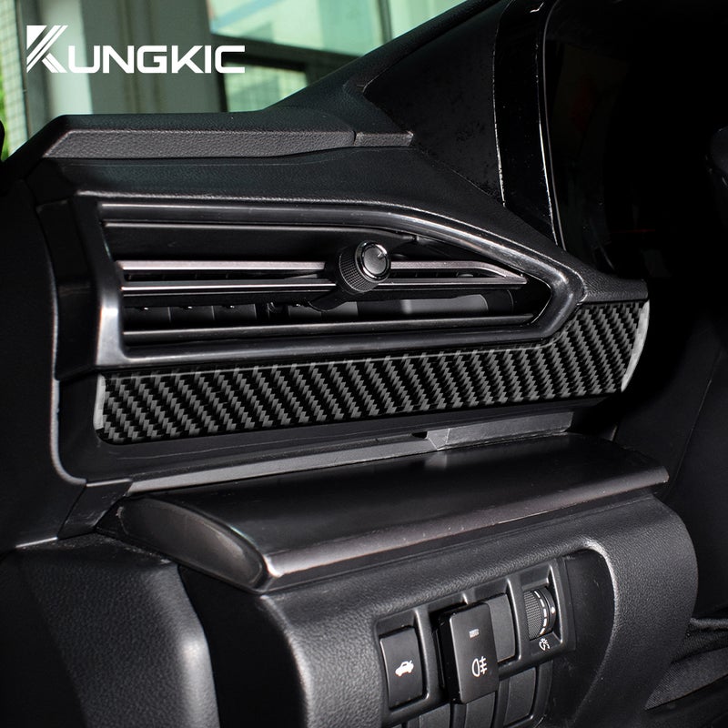 Real Soft Carbon Fiber Sticker for Subaru WRX/WRX STI 2022-2024 Driver Side Air Outlet Interior Trim (RHD/LHD) - Image 2