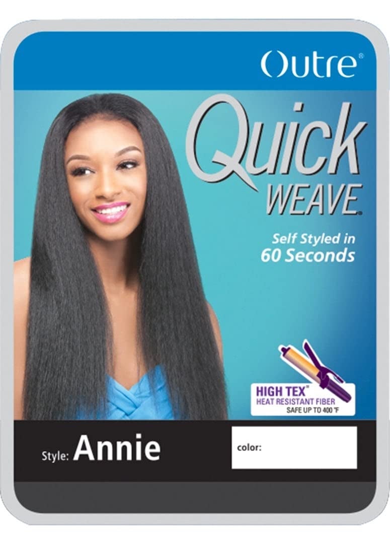 Outre Synthetic Hair Half Wig Quick Weave Annie, 1B - Image 2