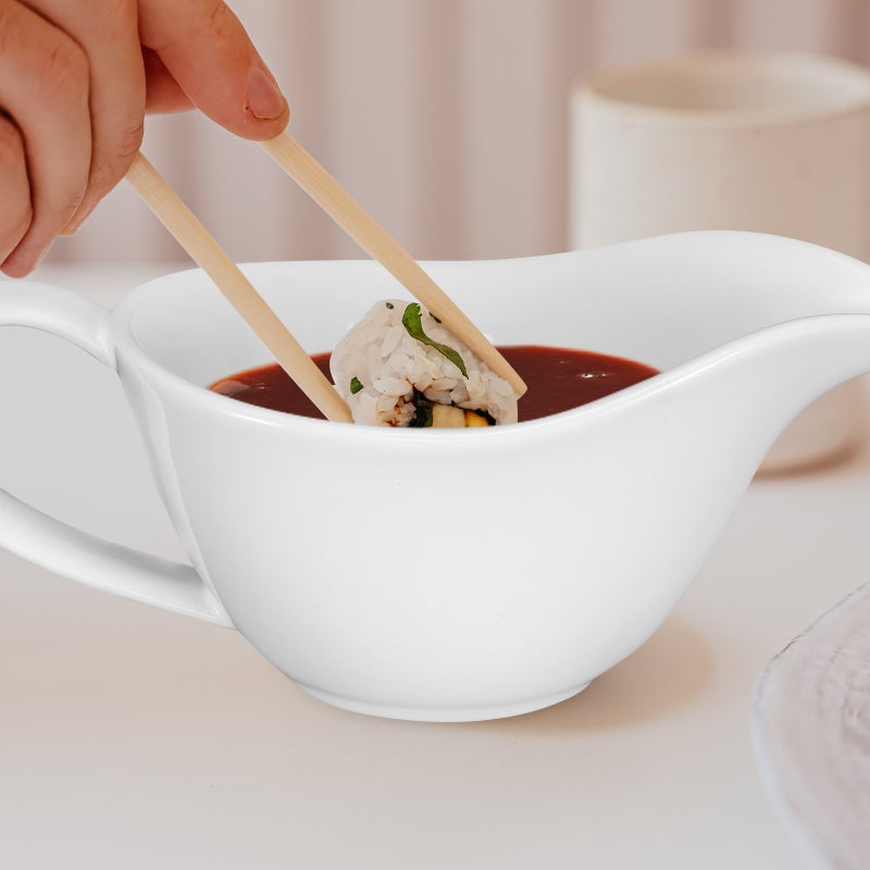Ceramic Sauce Boat Porcelain Gravy Boat Sauce Serving Jug Salad Dressings Boat Cup - Image 5