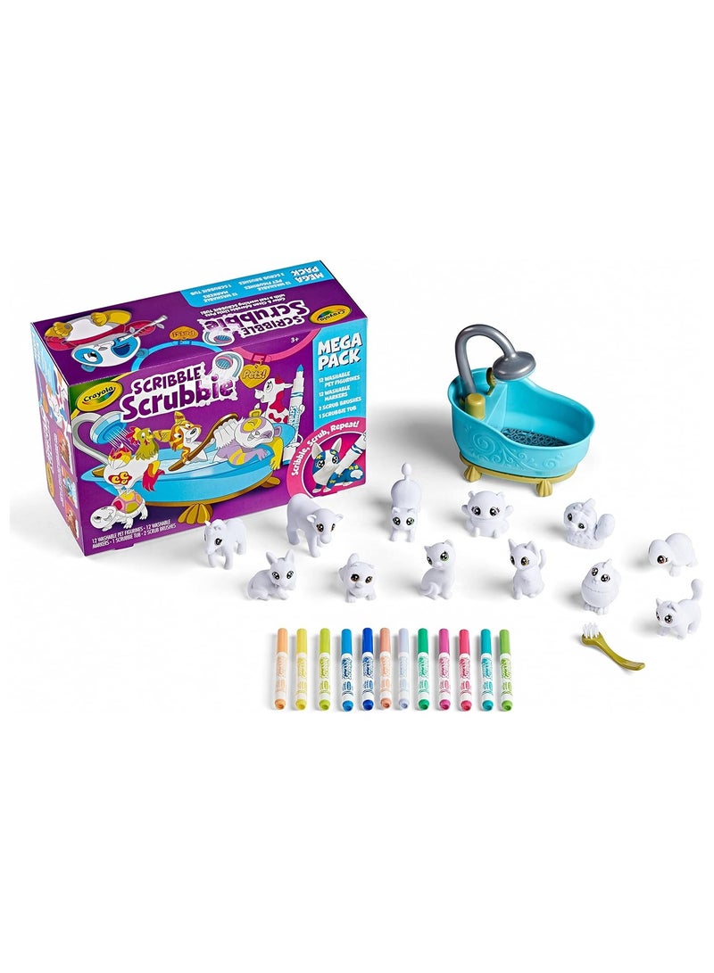 Crayola Scribble Scrubbie Pets Mega Blue Tub Playset - Image 2