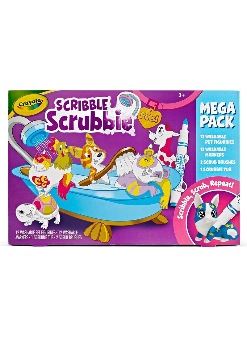 Crayola Scribble Scrubbie Pets Mega Blue Tub Playset - Image 1