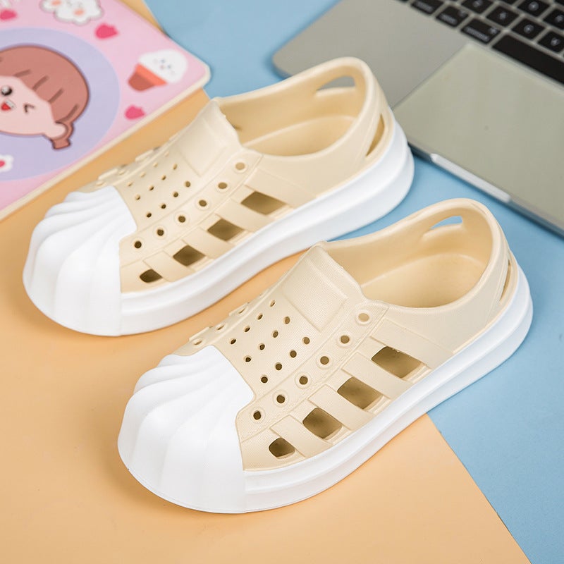 New Children'S Clogs Summer Breathable Outer Wear Beach Casual Waterproof Soft Bottom Toe Sandals - Image 1