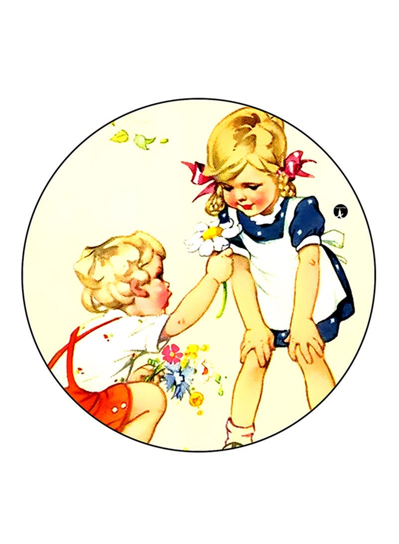 RKN Boy And A Girl Printed Mouse Pad  Multicolour