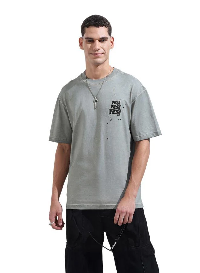 The Indian Garage Co Men Relaxed Fit Graphic Printed Crew Neck Half Sleeves T-Shirt