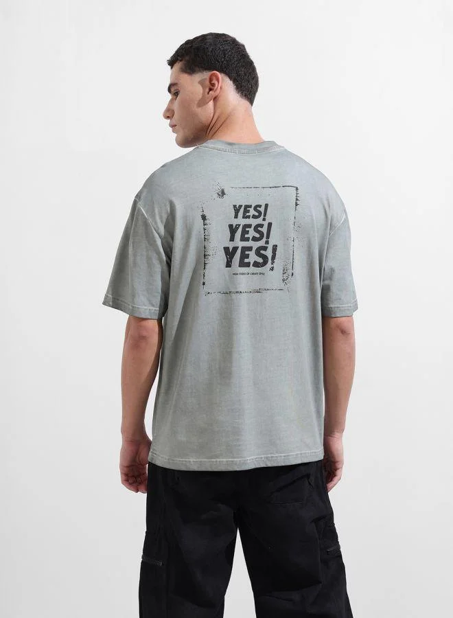 The Indian Garage Co Men Relaxed Fit Graphic Printed Crew Neck Half Sleeves T-Shirt