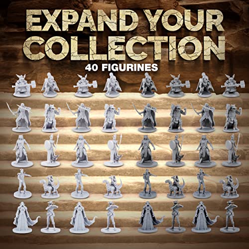 Path Gaming 40 Fantasy Tabletop Miniatures for Dungeons and Dragons  28MM Scaled 10 Unique Designs Bulk Unpainted - Image 5