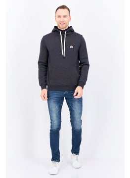 Avalanche Men Hooded Brand Logo Long Sleeves Sweatshirt, Grey  - Image 4