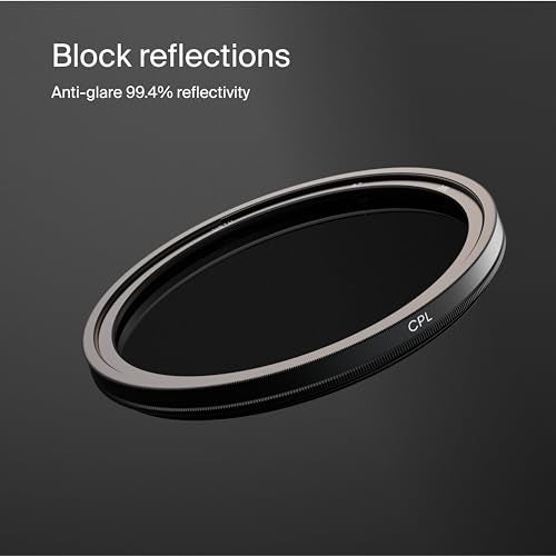 Urth 55mm Circular Polarizing (CPL) Lens Filter (Plus+) - 20-Layer Nano-Coated, Slim Design for Camera Lens Polarization - Image 2