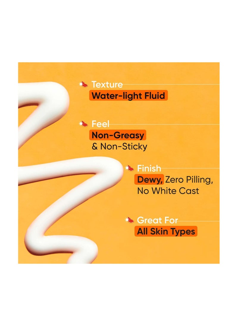 Dot & Key Dot & Key Sunscreen SPF 50 PA+++ with Vitamin C + E | for Even Toned & Glowing Skin | No White Cast, WaterLight I UVA/B & Blue Light Protection I for Women & Men | 50gm  - Image 2