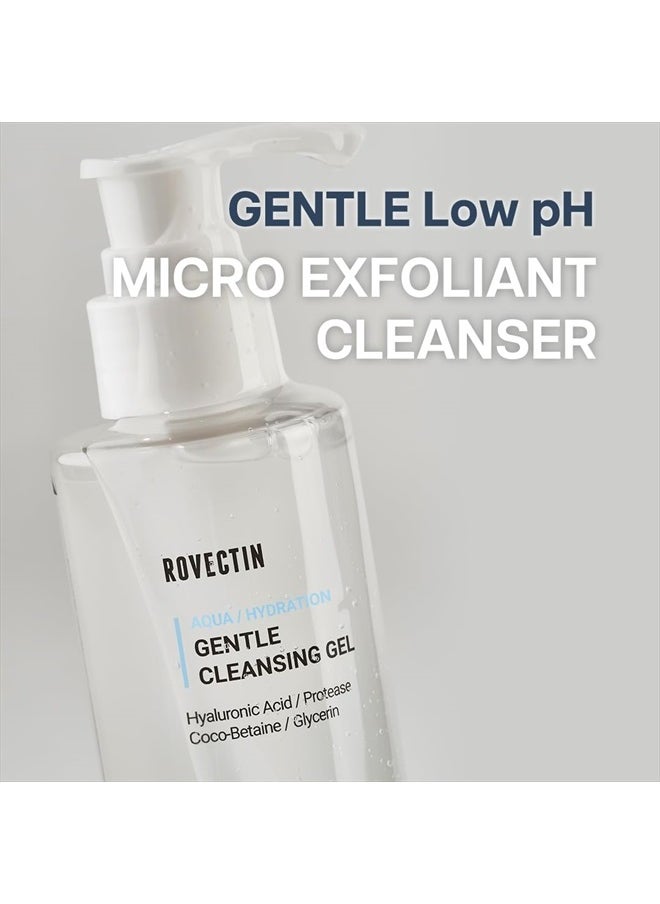 rovectin - Aqua Cleansing Gel (Conditioning Cleanser) Hydrating pH Balanced Facial Wash for Sensitive, Dry Skin | No Stripping, Fragrance-Free | Vegan, Korean Skincare (5.9 fl. oz) - Image 1