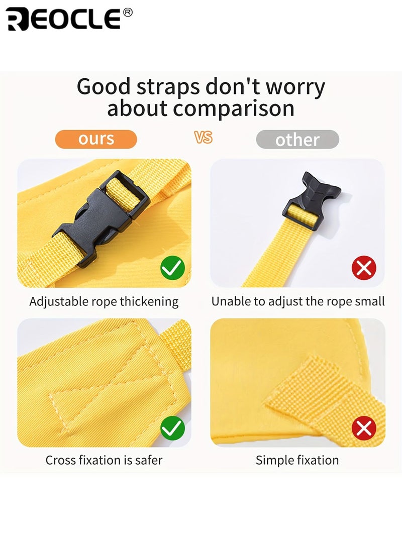 REOCLE Children's Dining Safety Belt for High Chairs Safety Harness with Secure Straps Comfort Padding Foldable and Adjustable Buckle Design Protective Gear for Babies Aged 0-3Years - Image 4