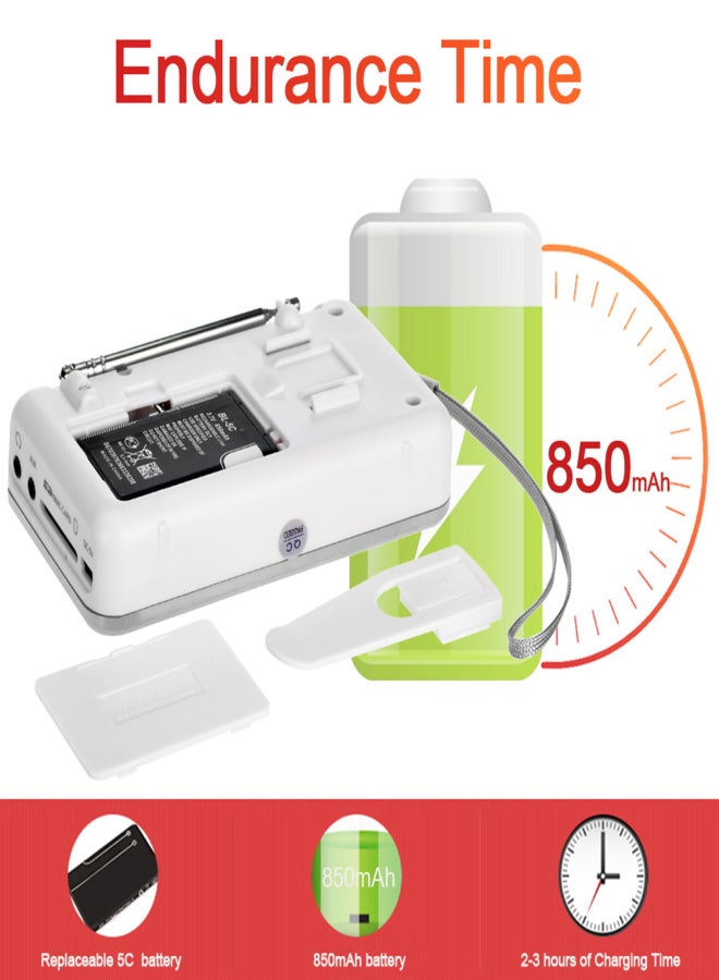 L-938 Mini FM Radio Digital Portable 3W Stereo Speaker MP3 Audio Player High Fidelity Sound Quality w/ 1.5 Inch Display Screen Support USB Drive TF SD MMC Card AUX-IN Earphone-out - Image 4