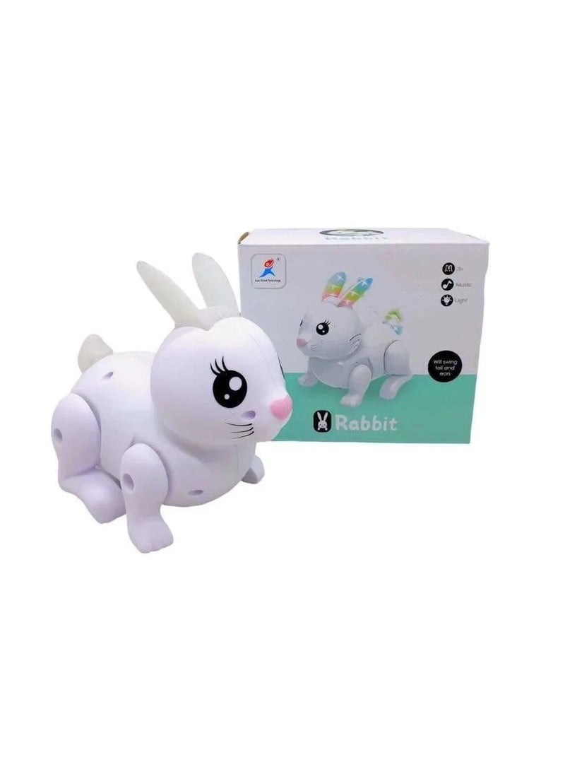 Smart Walking Rabbit Toy with Swinging Tail, Ears, Light & Music  - Image 1
