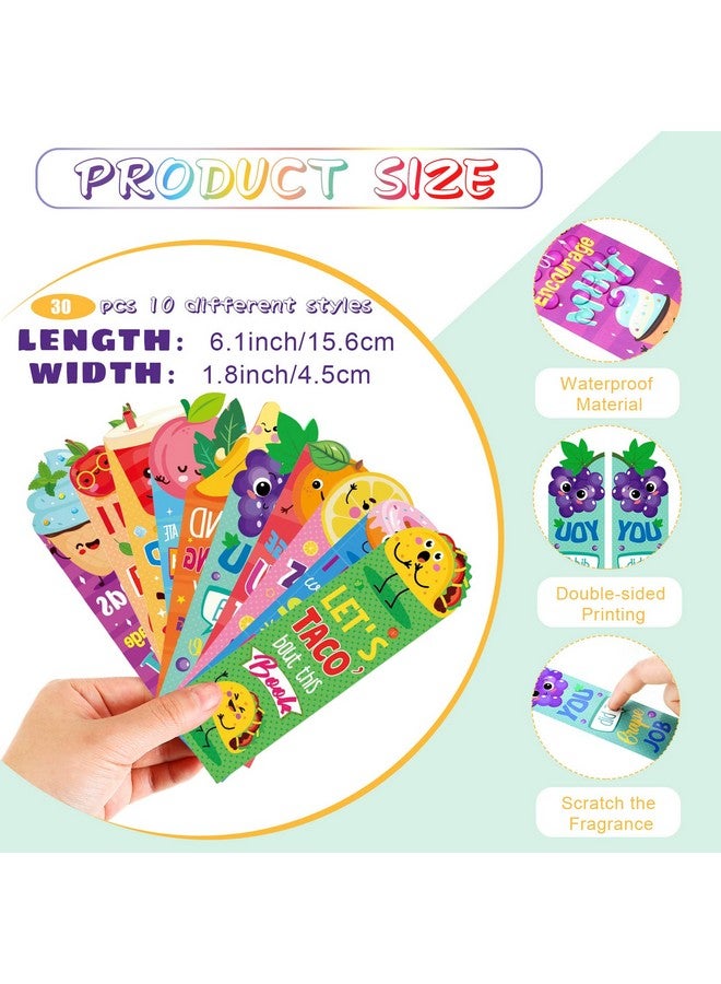 Teling 60 Pcs Scented Bookmarks and Scented Pencils Students Back to School Gifts Bulk Kids Fun Fruit Pencils Sniff Smelly Bookmarks for Classroom School Kids Students Rewards(Lovely) - Image 2
