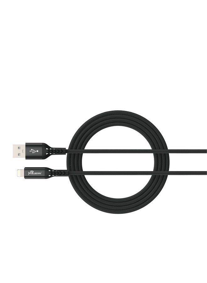 MPBLBERRI Lightning to USB Metal Fast Charging Cable 2M – 5A High-Speed Charging & Data Sync Cable for iPhone, iPad & Lightning Devices
