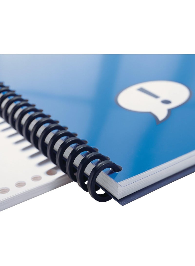 GBC Binding Spines / Spirals / Coils, 1/2" Diameter, 85 Sheet Capacity, ProClick, Black, 25 Pack (2515660) - Image 4