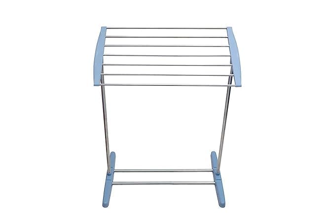 SIMESTICH Stainless Steel Towel Rack, Floor-Standing Multi-Functional Mobile Foldable Balcony Towel Stand, Save Space Rack for Drying Holder, Mini Cloth Rack - Image 3