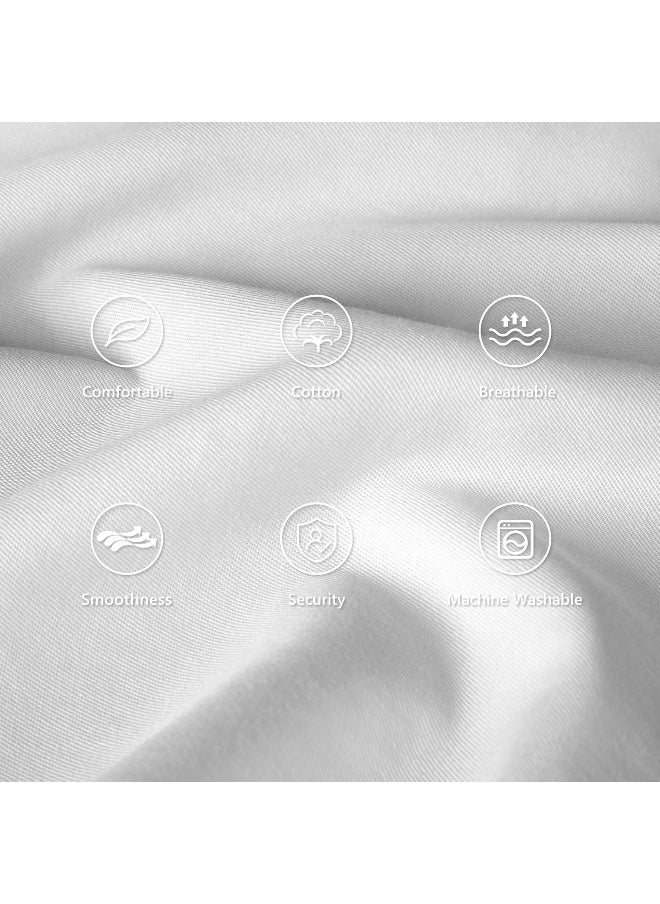 TILLYOU TILLYOU Cotton Collection Soft Toddler Pillowcases Set of 2, 14x20 - Fits Pillows Sized 12x16, 13x18 or 14x19, Machine Washable Travel Pillow Case Cover with Envelope Closure, White  - Image 2
